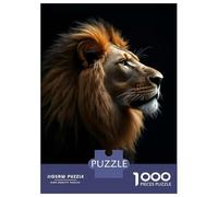 Puzzle De 1000 Pièces pour Adolescents Majestic Lion Portrait Puzzle Anti-Stress, Amusant Et Original, Cadeau Unique pour Un Anniversaire Ou Noël 52x38cm/1000pcs