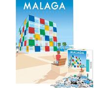 Puzzle de 1000 pièces pour Adolescents Malaga Andalousie Imprimé Jouets éducatifs et ludiques Un Cadeau d'anniversaire Artistique (Dimensions 38x26cm)