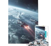 Puzzle de 1000 pièces pour Adolescents Manœuvres de Flotte orbitale Cadeau d'anniversaire ou de Noël Jeu éducatif et Amusant pour Toute la Famille Convient aux Personnes de 14 Ans et Plus 50x75cm
