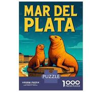 Puzzle De 1000 Pièces pour Adolescents Mar Del Plata Sea Lions Puzzle pour Adolescents Analyse Et Logique Difficile Et Stimulant, Idéal comme Cadeau 52x38cm/1000pcs