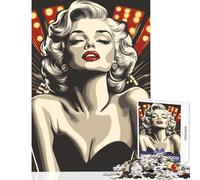 Puzzle de 1000 pièces pour Adolescents Marilyn Monroe Pop Art Jeu éducatif Cadeau de Père Noël Secret Casse-tête Stimule Le Cerveau Dimensions 38x52cm