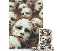 Puzzle de 1000 pièces pour Adolescents Masques Raiponce Jeu de Construction Idée Cadeau Jeu éducatif pour stimuler Le Cerveau Dimensions 50x75cm