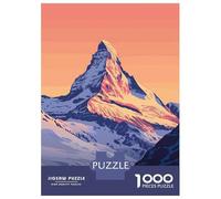 Puzzle De 1000 Pièces pour Adolescents Matterhorn Mountain Puzzles pour Adultes - Défi Difficile - Activités Amusantes À La Maison pour Les Jeux 38x26cm/1000pcs