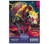 Puzzle De 1000 Pièces Pour Adolescents Mechanical Panther - Neon Fury Expressionist Beast Puzzles Pour Adultes - Jeu Manuel - Décoration Intérieure - Cadeaux Uniques Pour Anniversaire Et Noël 52x38cm/