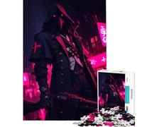 Puzzle de 1000 pièces pour Adolescents Médecin de la peste Cyberpunk avec Fusil Jeu éducatif pour Un Anniversaire Décoration Murale (Dimensions 75x50cm)