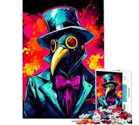 Puzzle de 1000 pièces pour Adolescents Médecin de la peste en Costume et Chapeau Haut-de-Forme Défi éducatif Décoration Murale Jeux relaxants Convient aux Personnes de 14 Ans et Plus (38x52cm)