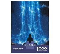 Puzzle De 1000 Pièces pour Adolescents Meditating Figure Under A Celestial Waterfall Puzzles pour Adultes Vacances À La Maison pour Se Divertir Interaction Parent-Enfant Soirée Jeux Et Divertissement