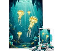 Puzzle de 1000 pièces pour Adolescents Méduses dans Une Grotte sous-Marine Idéal pour Un Anniversaire Noël ou Tout Simplement pour s'amuser Jeu éducatif et Humoristique à partir de 14 Ans