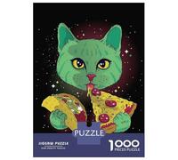 Puzzle De 1000 Pièces pour Adolescents Mexico Taco Cosmic Cat Puzzle Jeu Manuel Difficile Difficile Cadeaux pour Les Amis Et La Famille 70x50cm/1000pcs