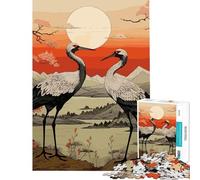 Puzzle de 1000 pièces pour Adolescents Migration hivernale des grues Puzzle de 1000 pièces à Monter soi-même Jeu de découpe de précision Idéal comme Cadeau pour Toute la Famille (38x26cm)