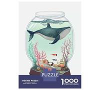Puzzle De 1000 Pièces pour Adolescents Mini Whale in Aquarium Puzzle pour Adultes Jeu Manuel pour Améliorer La Mémoire Cadeau d'anniversaire, Cadeaux, 52x38cm/1000pcs