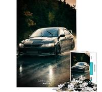 Puzzle de 1000 pièces pour Adolescents Mitsubishi Lancer sur Route mouillée Jeu éducatif Jouet activité Artistique Cadeau découpe de précision (Dimensions 38x52cm)