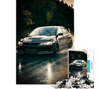 Puzzle de 1000 pièces pour Adolescents Mitsubishi Lancer sur Route mouillée Jeux relaxants et éducatifs Cadeau de Père Noël Secret Découpe de précision (Dimensions 38x26cm)