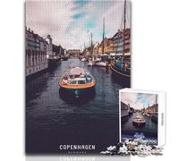 Puzzle de 1000 pièces pour Adolescents, modèle Copenhague, Un Jeu de Puzzle Unique et Stimulant, Un pour Un Anniversaire Dimensions 38x52cm
