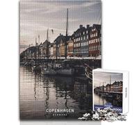 Puzzle de 1000 pièces pour Adolescents, modèle Copenhague, Un Jeu de Puzzle Unique et Stimulant, Un pour Un Anniversaire Dimensions 38x26cm