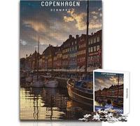 Puzzle de 1000 pièces pour Adolescents, modèle Copenhague, Un Jeu de Puzzle Unique et Stimulant, Un pour Un Anniversaire Dimensions 38x52cm