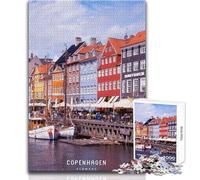 Puzzle de 1000 pièces pour Adolescents, modèle Copenhague, Un Jeu de Puzzle Unique et Stimulant, Un pour Un Anniversaire Dimensions 38x52cm