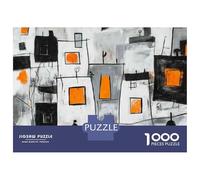 Puzzle De 1000 Pièces pour Adolescents Modern Abstract City Art Print Puzzle Anti-Stress, Amusant Et Original, Cadeau Unique pour Un Anniversaire Ou Noël 52x38cm/1000pcs