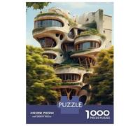 Puzzle De 1000 Pièces pour Adolescents Modern Eco-Friendly Architecture Puzzle pour Adultes Jouet Décoration Murale Cadeaux pour Femmes Interaction Parent-Enfant 70x50cm/1000pcs