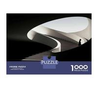 Puzzle De 1000 Pièces pour Adolescents Modern Spiral Staircase Design Puzzle Anti-Stress, Décoration Murale pour Anniversaire, Noël 70x50cm/1000pcs