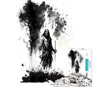 Puzzle de 1000 pièces pour Adolescents Moïse et Le buisson Ardent Jeu Manuel et éducatif Cadeau de Noël Secret Passe-Temps idéal Pendant Les Vacances à la Maison (38x52cm)