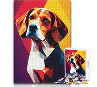 Puzzle de 1000 pièces pour Adolescents - Mon Chien Beagle - Magnifique Design - Jeu Difficile et Artistique - Cadeau - Dimensions : 50x75cm