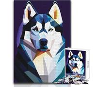 Puzzle de 1000 pièces pour Adolescents - Mon Chien Husky de Sibérie - Jeu éducatif de précision - Jouet Anti-Stress - Dimensions:38x52cm