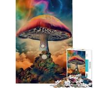 Puzzle de 1000 pièces pour Adolescents Monde des Champignons hallucinogènes Jeux Amusants et addictifs pour cultiver la Patience Cadeaux pour Femmes et Hommes mais Amusant et Humoristique (38x52cm)