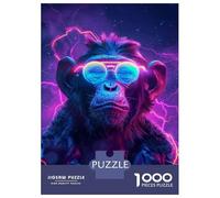 Puzzle De 1000 Pièces pour Adolescents Monkey Animal Space Puzzle pour Adultes, Jouet, Décoration Murale, pour S'amuser en Famille, Jeu Stimulant, Cadeaux 38x26cm/1000pcs