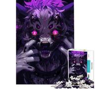 Puzzle de 1000 pièces pour Adolescents Monstre Loup Violet Aide à exercer Le Cerveau l'analyse et la logique Jeu éducatif pour Les 14 Ans et Plus (38x26cm)