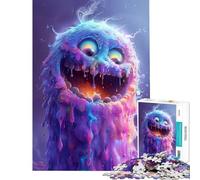 Puzzle de 1000 pièces pour Adolescents Monstre psychédélique Jeu Familial Stimulant l'intelligence et Le Cerveau Jouet addictif Cadeau Artistique activités familiales (Taille 50x75cm)