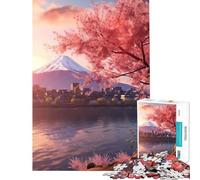 Puzzle de 1000 pièces pour Adolescents Mont Fuji Serein Activités Amusantes à la Maison Découpe de précision Jeux relaxants pour Les 14 Ans et Plus Jeu de Puzzle Offert (38x26cm)