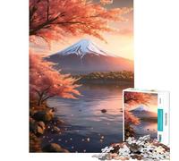 Puzzle de 1000 pièces pour Adolescents Mont Fuji Serein Activités Amusantes à la Maison Jeu éducatif Difficile et Stimulant pour Les 14 Ans et Plus 50x75cm