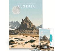 Puzzle de 1000 pièces pour Adolescents,Montagnes d'Ahaggar,Algérie,Découpe Lisse,Jeu de logique,Temps de Jeu Relaxant,Cadeau d'anniversaire,Loisir (50x75cm)
