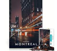 Puzzle de 1000 pièces pour Adolescents Montréal,Canada Découpe Parfaite Jeu de logique Amusant Jeu paisible Idéal pour Un Anniversaire (50x75cm)