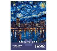 Puzzle De 1000 Pièces pour Adolescents Montreal Canada Starry Night Art Puzzles pour Adultes Anti-Stress Stimulant À Compléter Cadeaux d'anniversaire Et Cadeaux Uniques 70x50cm/1000pcs