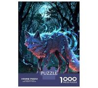 Puzzle De 1000 Pièces pour Adolescents Moonlight Spirit Fox Casse-tête pour Adultes - Jeu De Réflexion - Décoration Parfaite - Difficile Et Stimulant 52x38cm/1000pcs