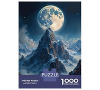 Puzzle De 1000 Pièces pour Adolescents Moonlit Mountain Peak Puzzle pour Adultes Jeu Familial Décoration Intérieure Cadeaux Uniques d'anniversaire Et De Noël 70x50cm/1000pcs