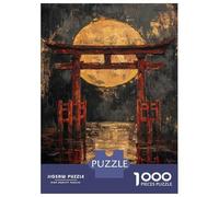 Puzzle De 1000 Pièces pour Adolescents Moonlit Torii Gate -2 Puzzle pour Adultes Jeu Manuel Décoration Murale Cadeaux pour Amis Et Famille 38x26cm/1000pcs