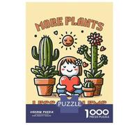 Puzzle De 1000 Pièces pour Adolescents More Plants, Less Problems Puzzle pour Adultes Jeu Manuel pour Améliorer La Mémoire Cadeau d'anniversaire, Cadeaux, 70x50cm/1000pcs