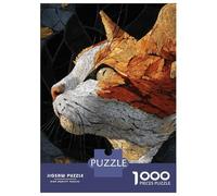 Puzzle De 1000 Pièces pour Adolescents Mosaic Cat Portrait Jeu De Réflexion Amusant Et Humoristique, Cadeau Unique pour Un Anniversaire Ou Noël 38x26cm/1000pcs