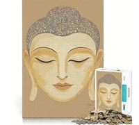 Puzzle de 1000 pièces pour Adolescents Mosaïque du Visage de Bouddha Jeu d'assemblage précis Défi Mental Jouet Moment de détente et de Divertissement Scène de Noël (38x52cm)