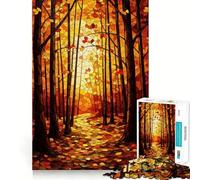 Puzzle de 1000 pièces pour Adolescents Mosaïque Forêt d'automne Jeu Amusant et ludique pour stimuler l'esprit,idéal pour Les Moments de détente et de créativité,à décorer pour Noël (38x26cm)