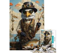 Puzzle de 1000 pièces pour Adolescents Motif Aigle à tête Blanche Steampunk défi à relever Cadeau d'anniversaire décoration intérieure Jouet pour Les 14 Ans et Plus (38x52cm)