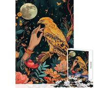 Puzzle de 1000 pièces pour Adolescents Motif Aigle et Fleurs fantastiques Jeu Impossible idéal pour Les Couples décoration Murale Stimulant cérébral (38x26cm)