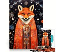 Puzzle de 1000 pièces pour Adolescents, Motif Animal Tribal, Renard, découpe Nette, Jeu cognitif Amusant, Divertissement pour Les Temps Morts, décoration de Noël pour la Maison (38x52cm)