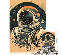 Puzzle de 1000 pièces pour Adolescents Motif Astronaute vectoriel décoration Murale pour Un échange de Cadeaux Jeu Amusant à Faire à la Maison Dimensions 50x75cm