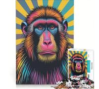 Puzzle de 1000 pièces pour Adolescents, Motif babouin, Jeu Relaxant et Stimulant, idéal pour renforcer Les Liens Amoureux 50x75cm