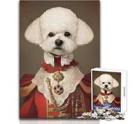 Puzzle de 1000 pièces pour Adolescents, Motif Bichon Frisé, activité de Loisirs Calme et Amusante, Finitions impeccables, Dimensions:38x52cm