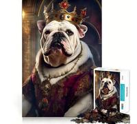 Puzzle de 1000 pièces pour Adolescents,Motif Bouledogue Baroque,à emboîter Parfaitement,pour développer l'esprit,s'amuser et Passer Un Bon Moment Décoration de Noël pour la Maison (38x52cm)